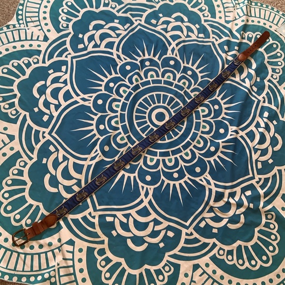 Leatherman belt made in USA. Size 38. Nautical blue crabs. - Picture 8 of 8